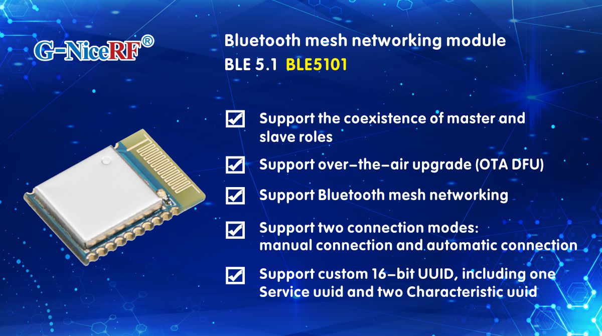 Сосуществующий модуль BLE Master-Slave BLE5101 использует протокол BLE 5.1