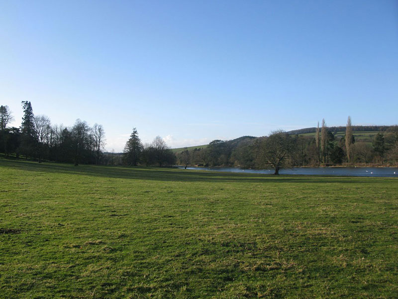 Тестовая среда: открытое поле перед домом Уолкотт-Холл в Шропшире.