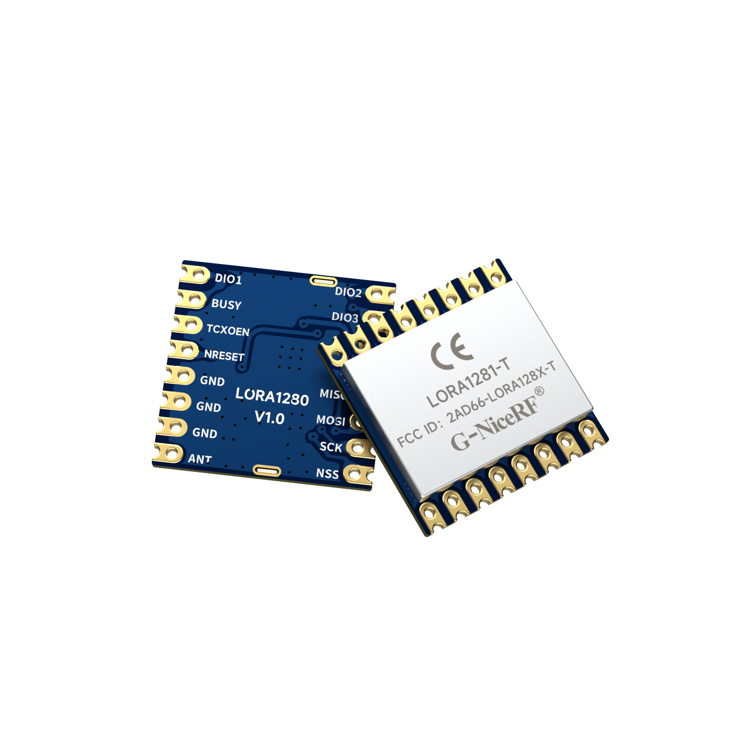 LoRa1281-TCXO: сертификация FCC ID&amp;CE-RED Сертифицированный модуль SX1281 2,4 ГГц поддерживает измерение дальности