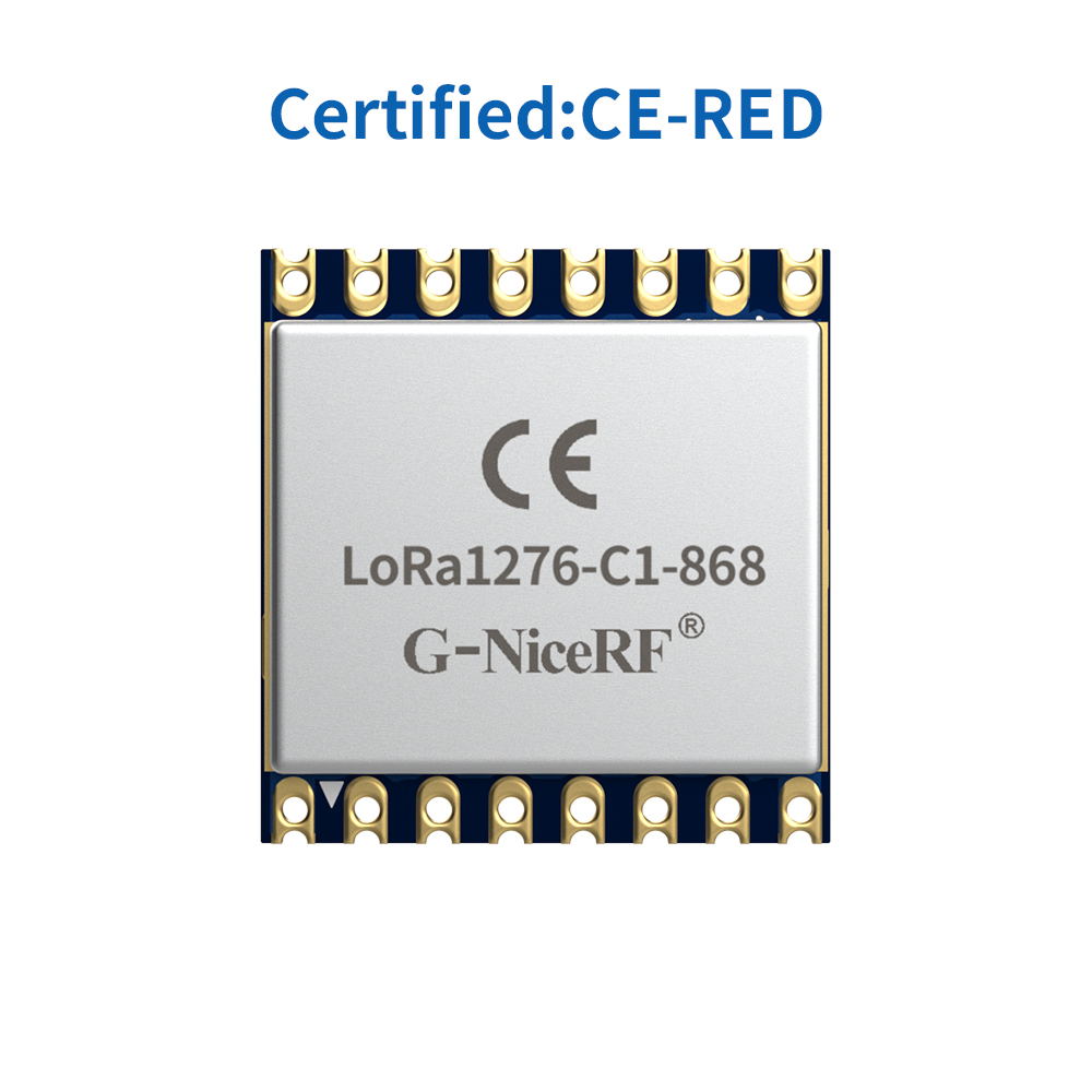 LoRa1276-C1-868: модуль LoRa SX1276 868 МГц 100 мВт, сертифицированный CE-RED, с защитой от электростатического разряда