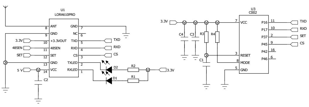 Схема применения беспроводного модуля LoRa610Pro