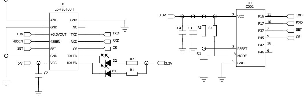 Схема применения беспроводного модуля LoRa6100II