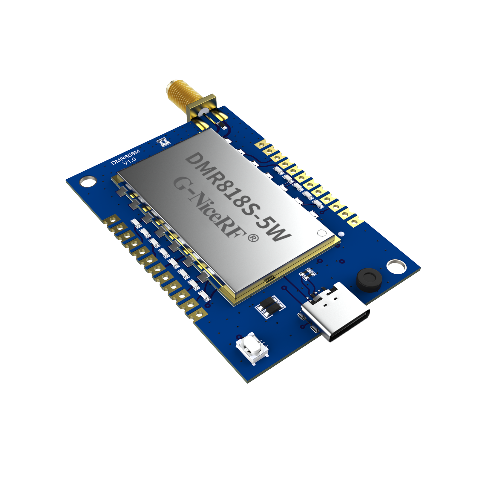 DMR858M: DMR-рация с двумя временными слотами, аналого-цифровая, интегрированная, 5 Вт