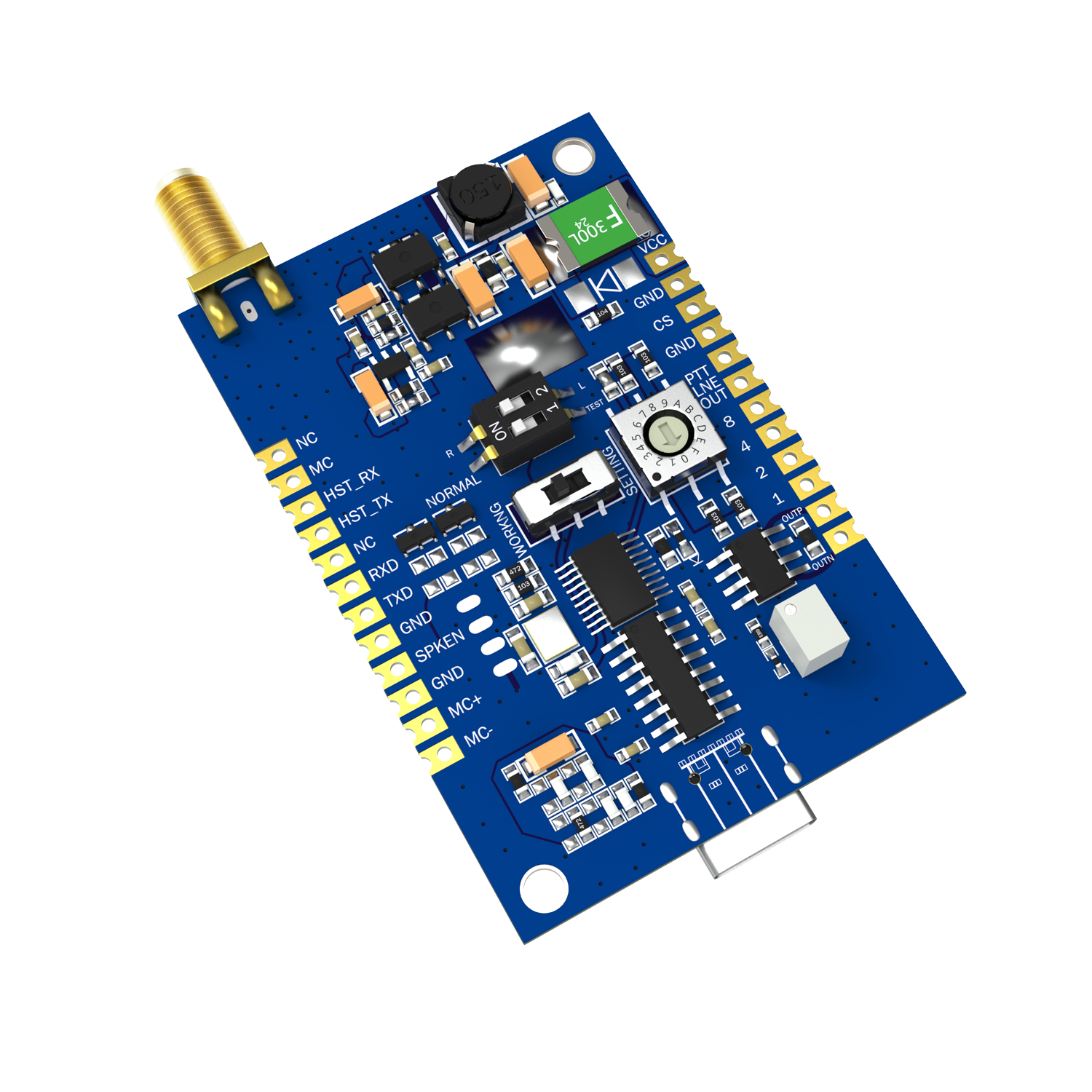 DMR858M: DMR-рация с двумя временными слотами, аналого-цифровая, интегрированная, 5 Вт
