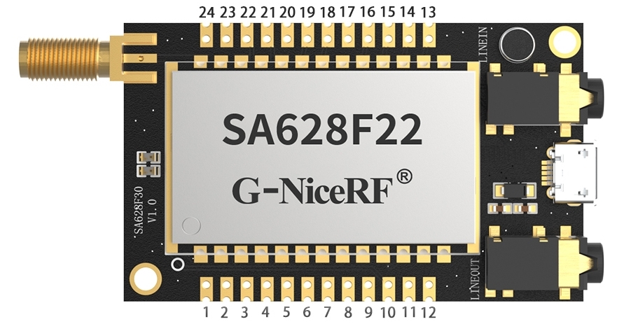 Определение контактов полнодуплексного аудиомодуля радиостанции SA628F22 Определение контактов полнодуплексного аудиомодуля радиостанции SA628F22